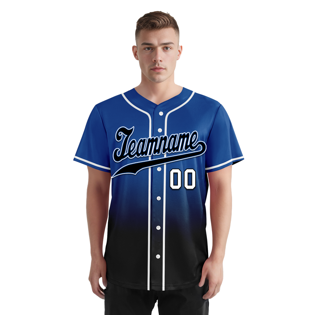 Custom Blue Black Fade Fashion Personalized Authentic Baseball Jersey BSBJ01-D0a70be - Coolcustomize