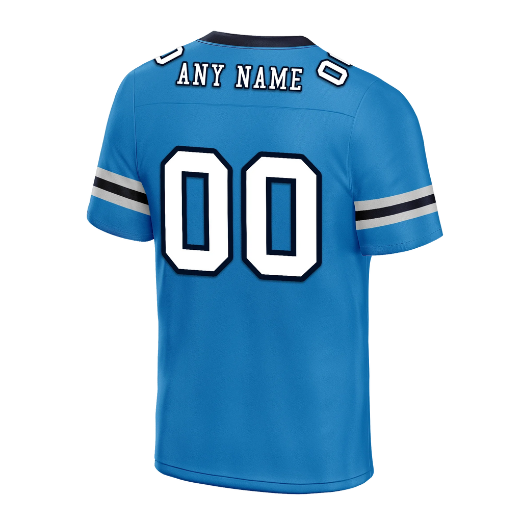 Custom Blue White Classic Style Personalized Authentic Football Jersey FBJ02-bd0a700c - Coolcustomize