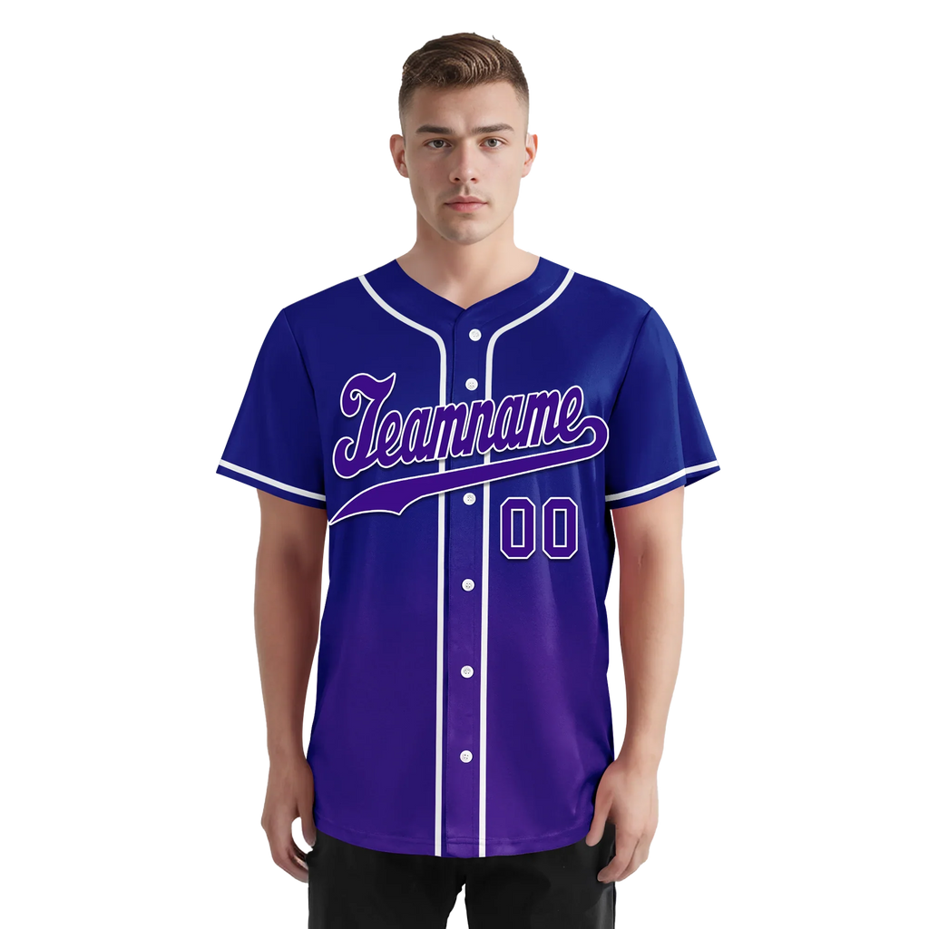 Custom Blue Purple Fade Fashion Personalized Authentic Baseball Jersey BSBJ01-D0a70ea - Coolcustomize