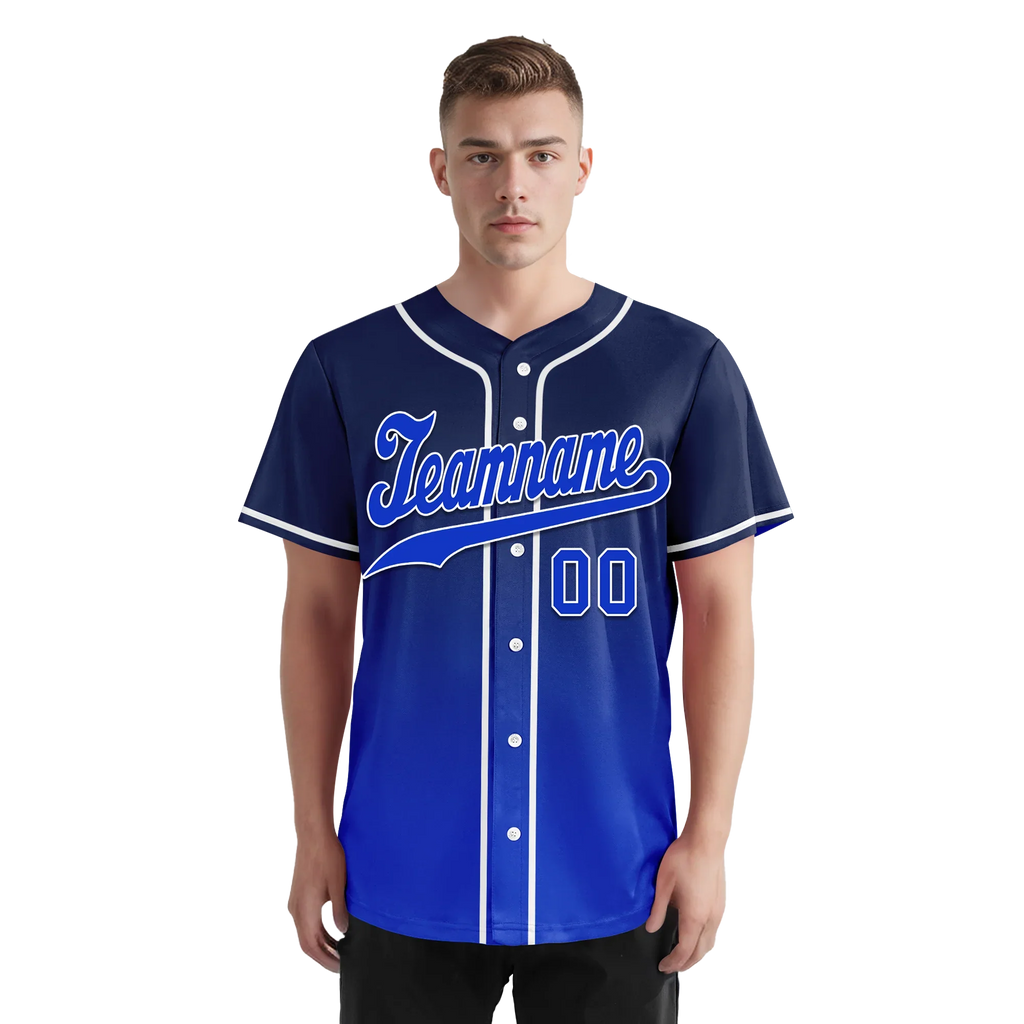Custom Blue Fade Fashion Personalized Authentic Baseball Jersey BSBJ01-D0a70ed - Coolcustomize