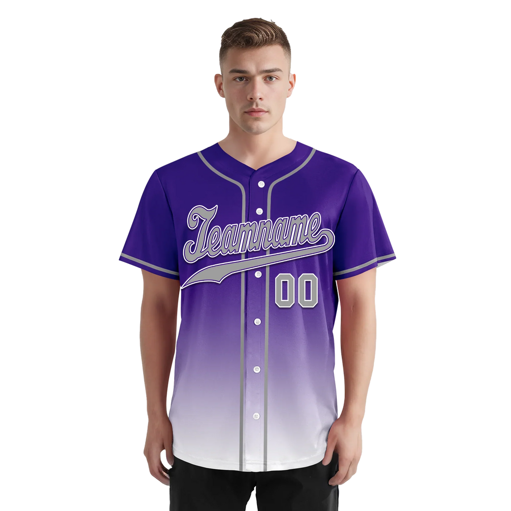 Custom Purple White Fade Fashion Personalized Authentic Baseball Jersey BSBJ01-D0a70eb - Coolcustomize
