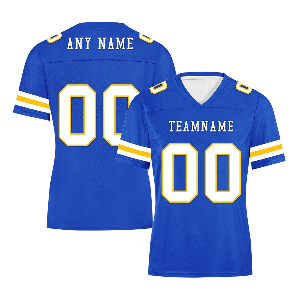 Custom Blue Classic Style Personalized Authentic Football Jersey FBJ02-bd0a70bb - Coolcustomize