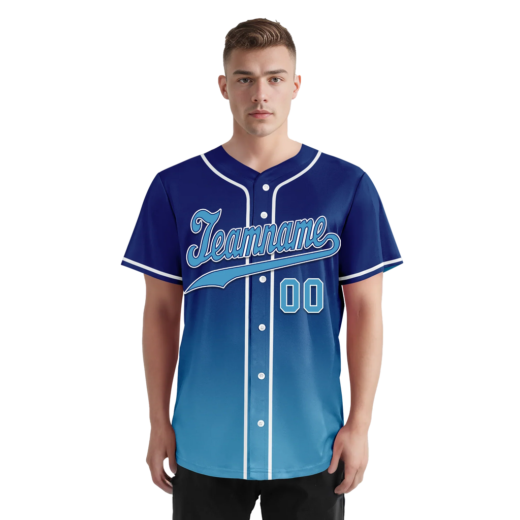 Custom Blue Fade Fashion Personalized Authentic Baseball Jersey BSBJ01-D0a70fd - Coolcustomize