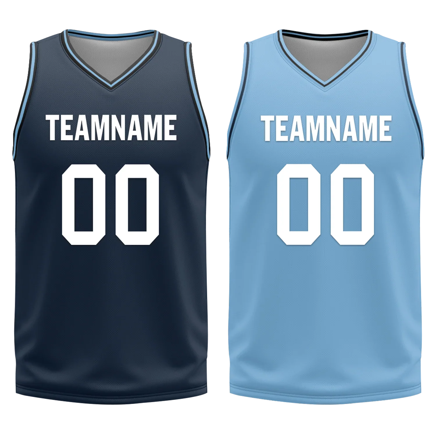 Custom Blue Classic Style Reversible Basketball Uniform Personalized Ordinary BBJR-D017032 - Coolcustomize