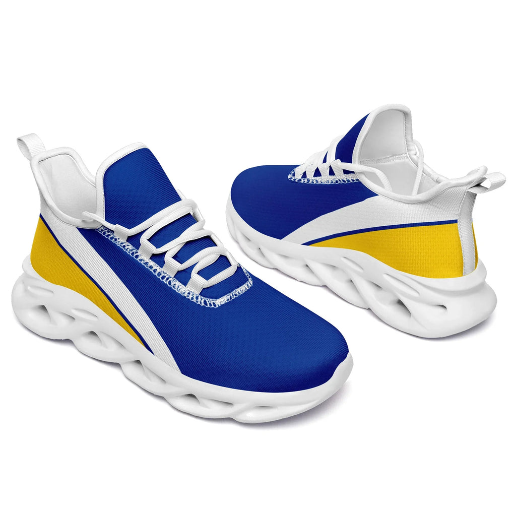 Custom Blue Yellow Jersey MaxSoul Shoes and Hat Combo Offer Personalized ZH-bd0b007e-a0 - Coolcustomize
