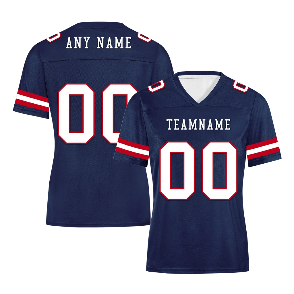 Custom Blue Classic Style Personalized Authentic Football Jersey FBJ02-bd0a70b0 - Coolcustomize