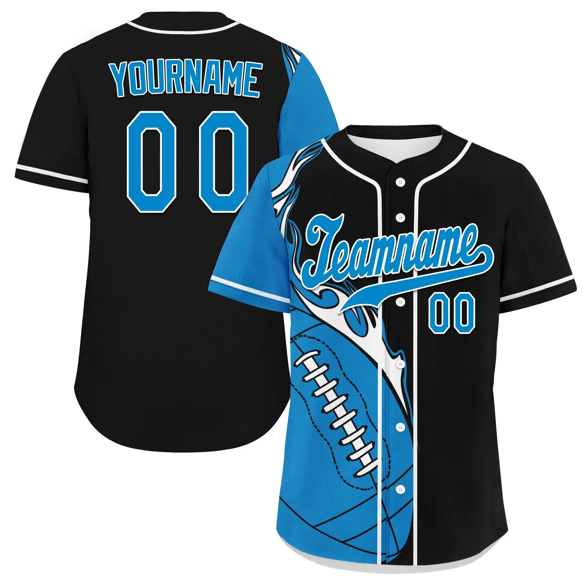 Custom Black Blue Classic Style Personalized Authentic Baseball Jersey UN002-D0b0a00-f - Coolcustomize