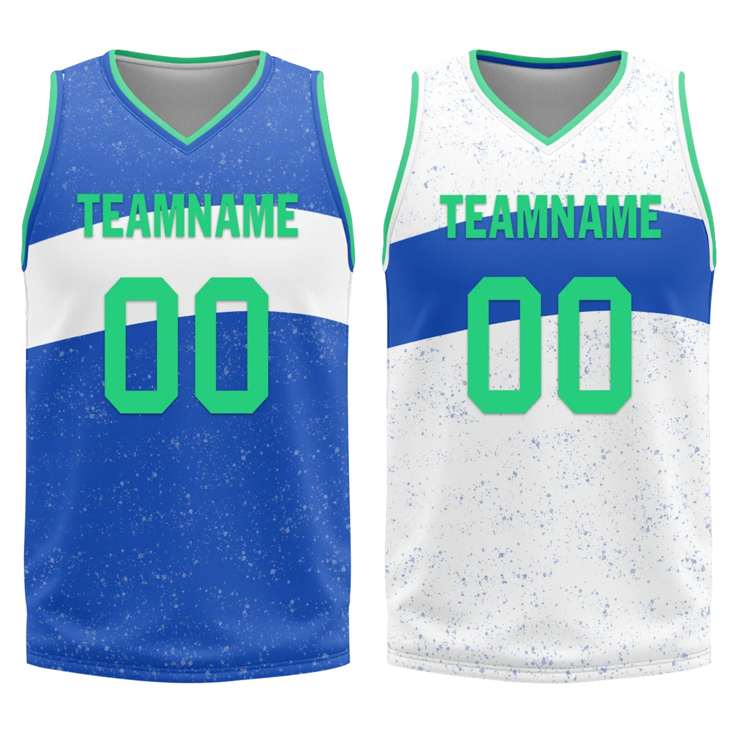 Custom Blue White Classic Style Reversible Basketball Uniform Personalized Ordinary BBJR-D017009 - Coolcustomize