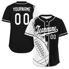 Custom Black White Classic Style Personalized Authentic Baseball Jersey UN002-D0b0a00-a9