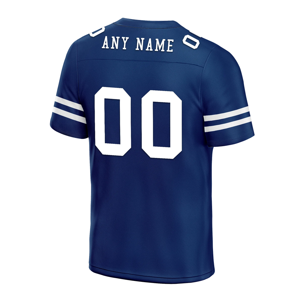 Custom Blue Classic Style Personalized Authentic Football Jersey FBJ02-bd0a70bf - Coolcustomize