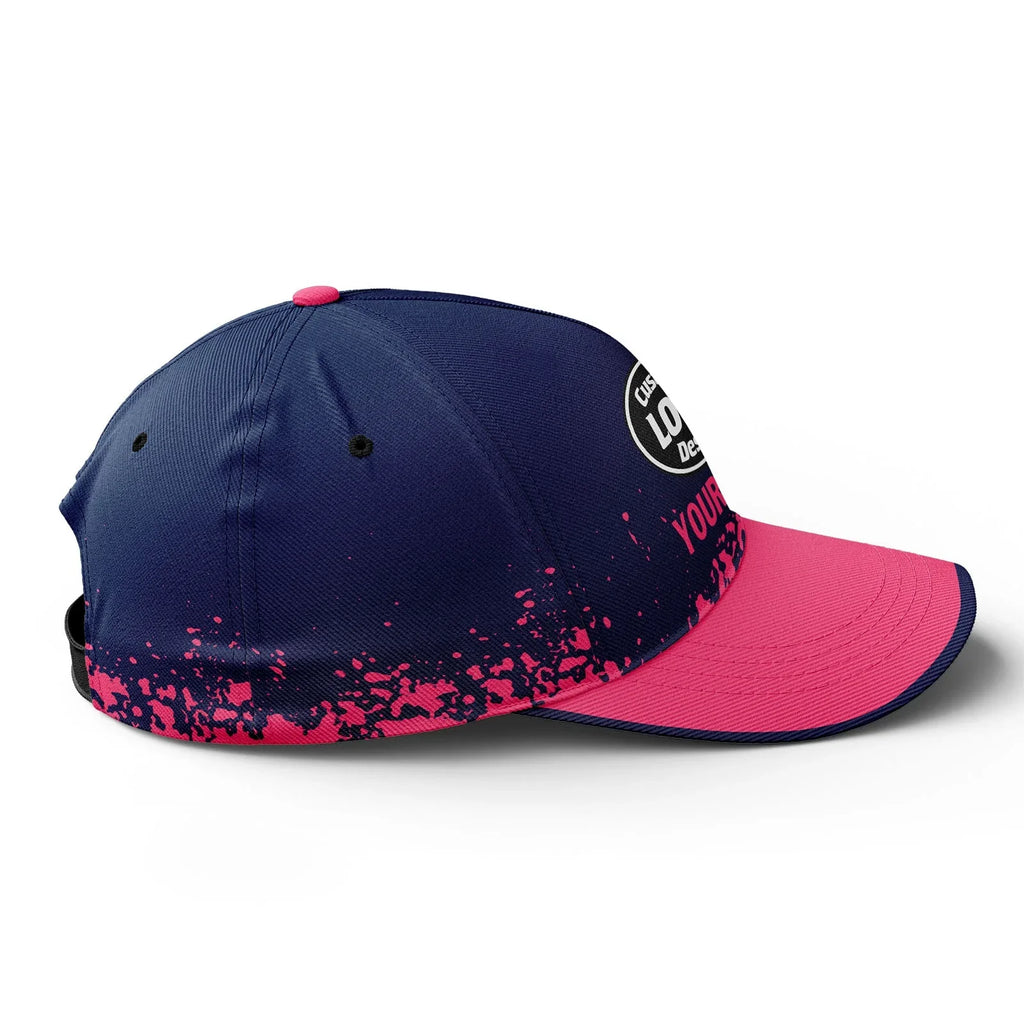 Custom Blue Pink Hat Sport Design Cap Stitched Adjustable Personalized YW061-D020231-1 - Coolcustomize