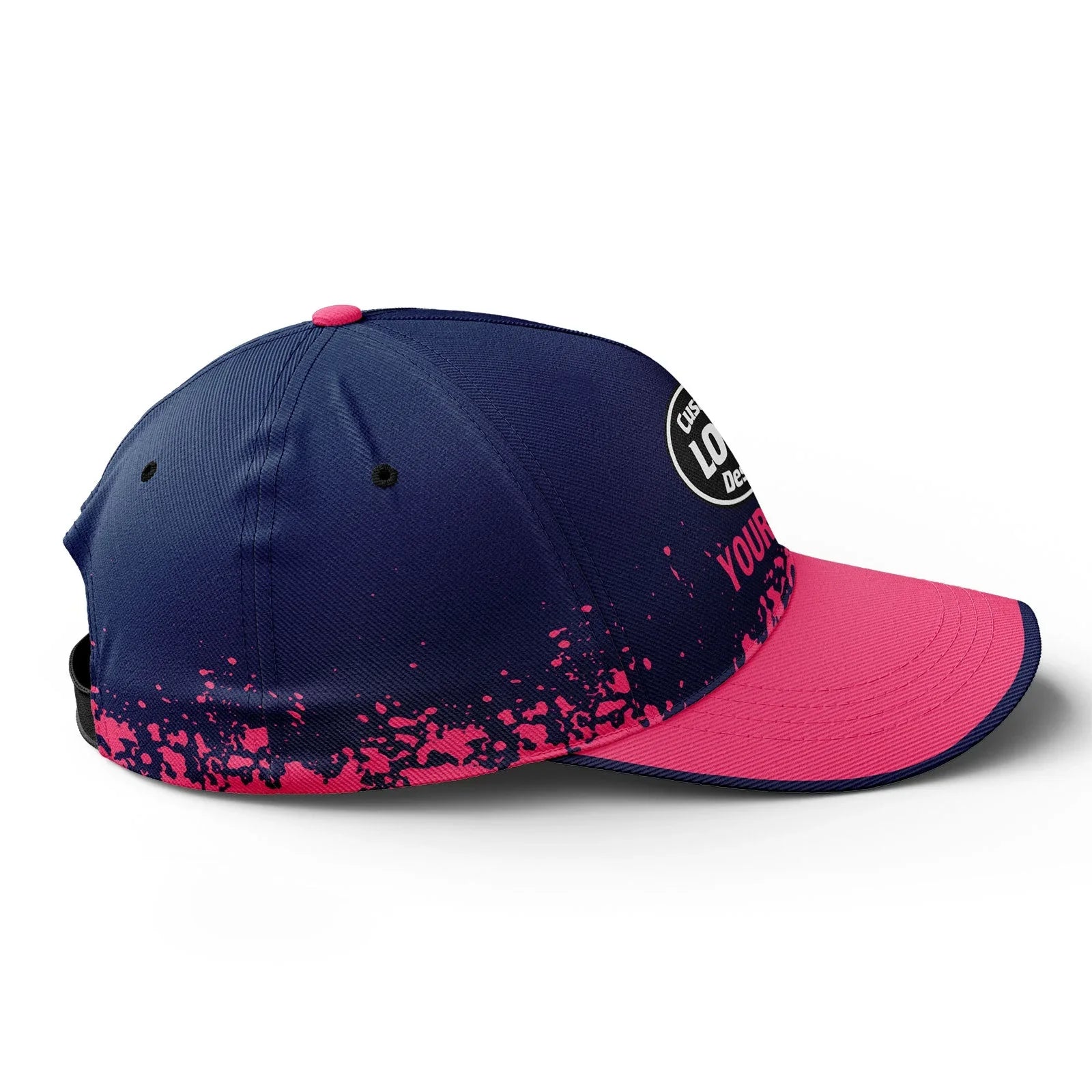 Custom Blue Pink Hat Sport Design Cap Stitched Adjustable Personalized YW061-D020231-1 - Coolcustomize