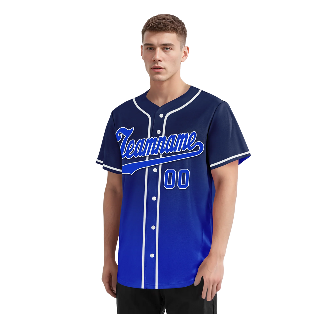 Custom Blue Fade Fashion Personalized Authentic Baseball Jersey BSBJ01-D0a70ed - Coolcustomize