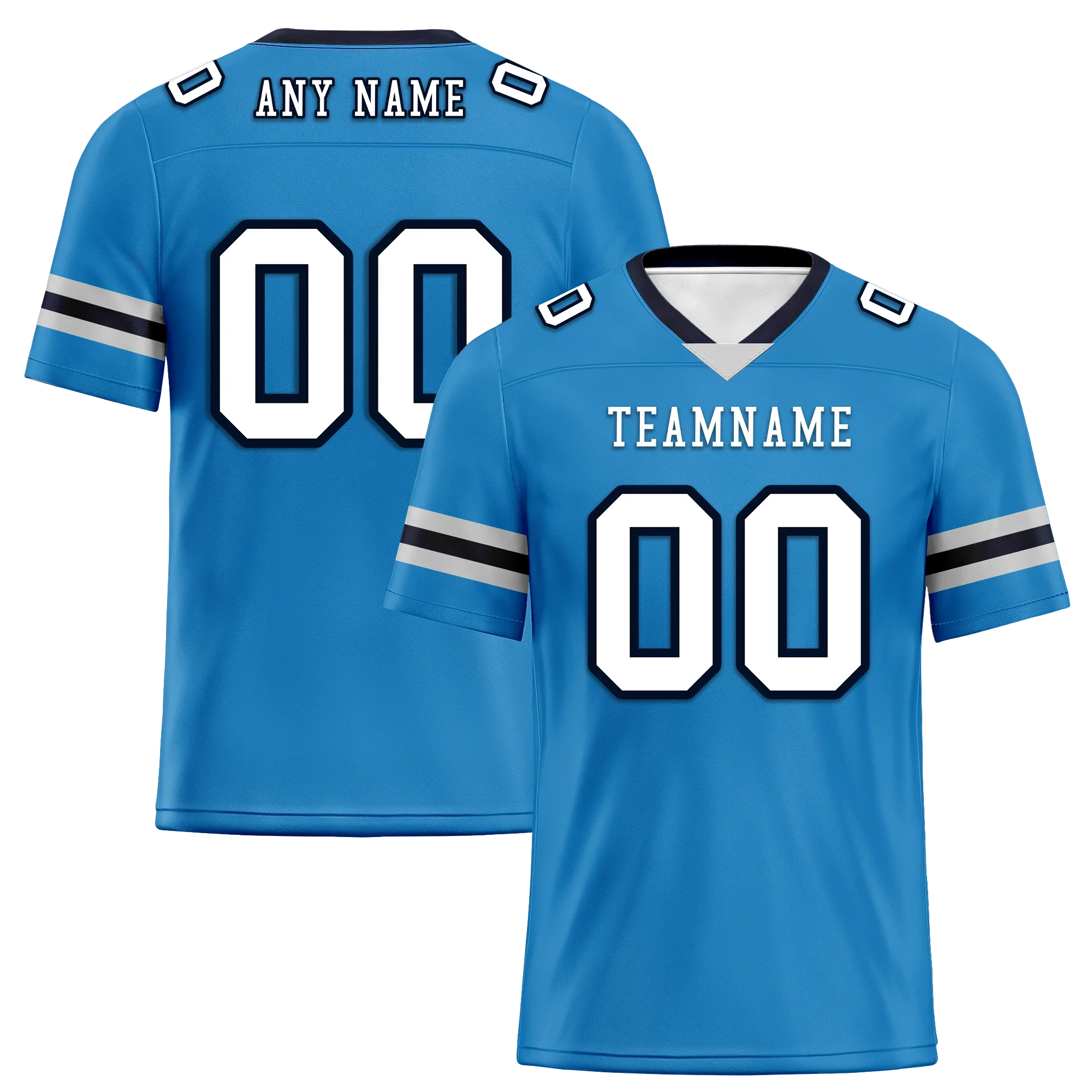 Custom Blue White Classic Style Personalized Authentic Football Jersey FBJ02-bd0a700c - Coolcustomize