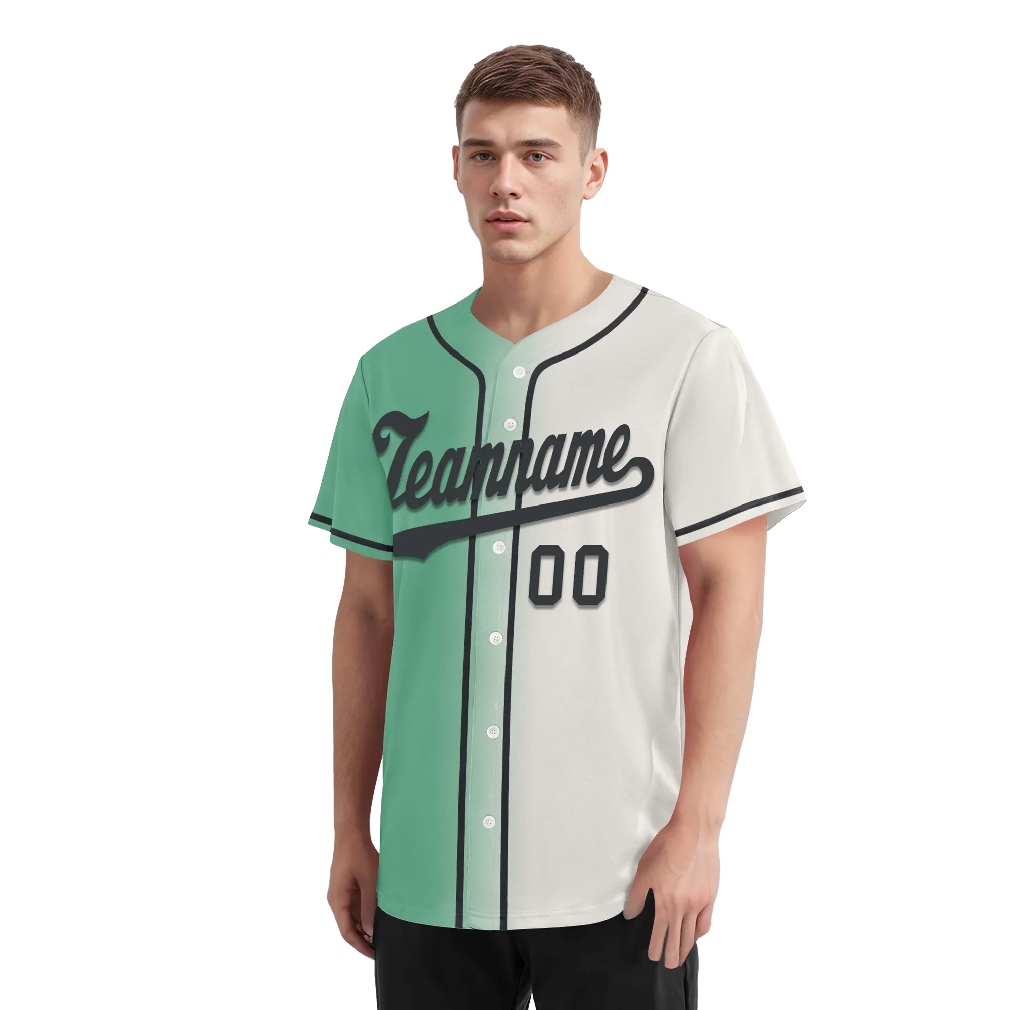 Custom Green White Gradient Fashion Personalized Authentic Baseball Jersey BSBJ01-D0a708a - Coolcustomize