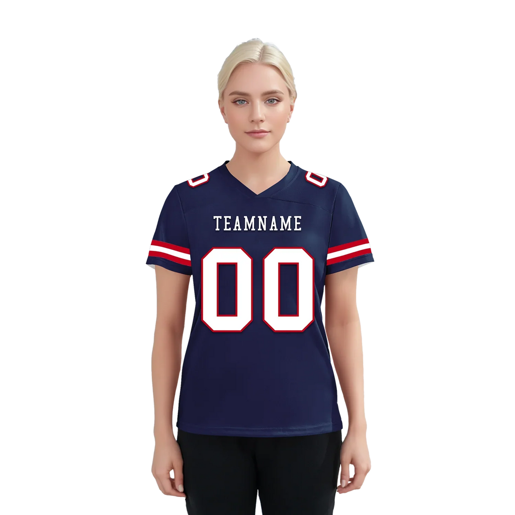 Custom Blue Classic Style Personalized Authentic Football Jersey FBJ02-bd0a70b0 - Coolcustomize