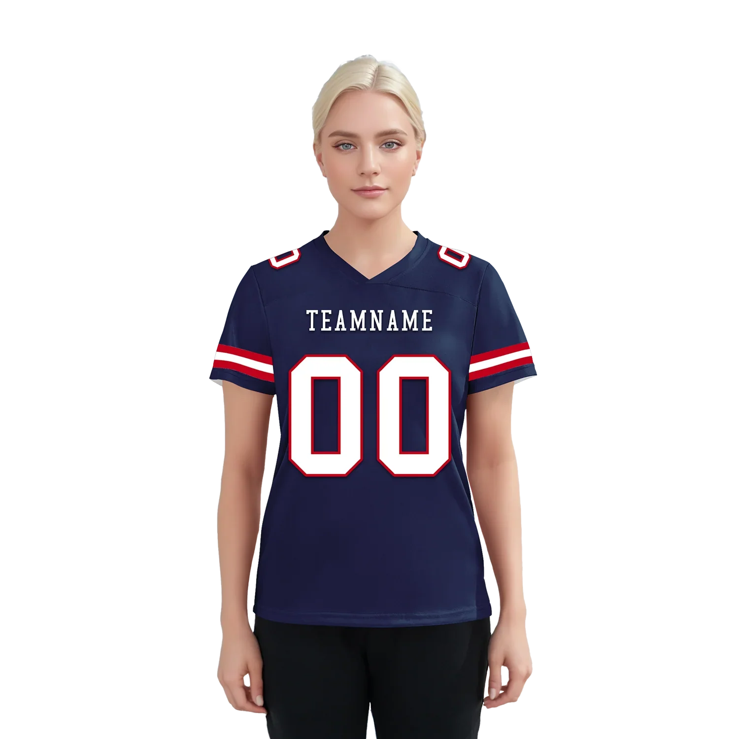 Custom Blue Classic Style Personalized Authentic Football Jersey FBJ02-bd0a70b0 - Coolcustomize