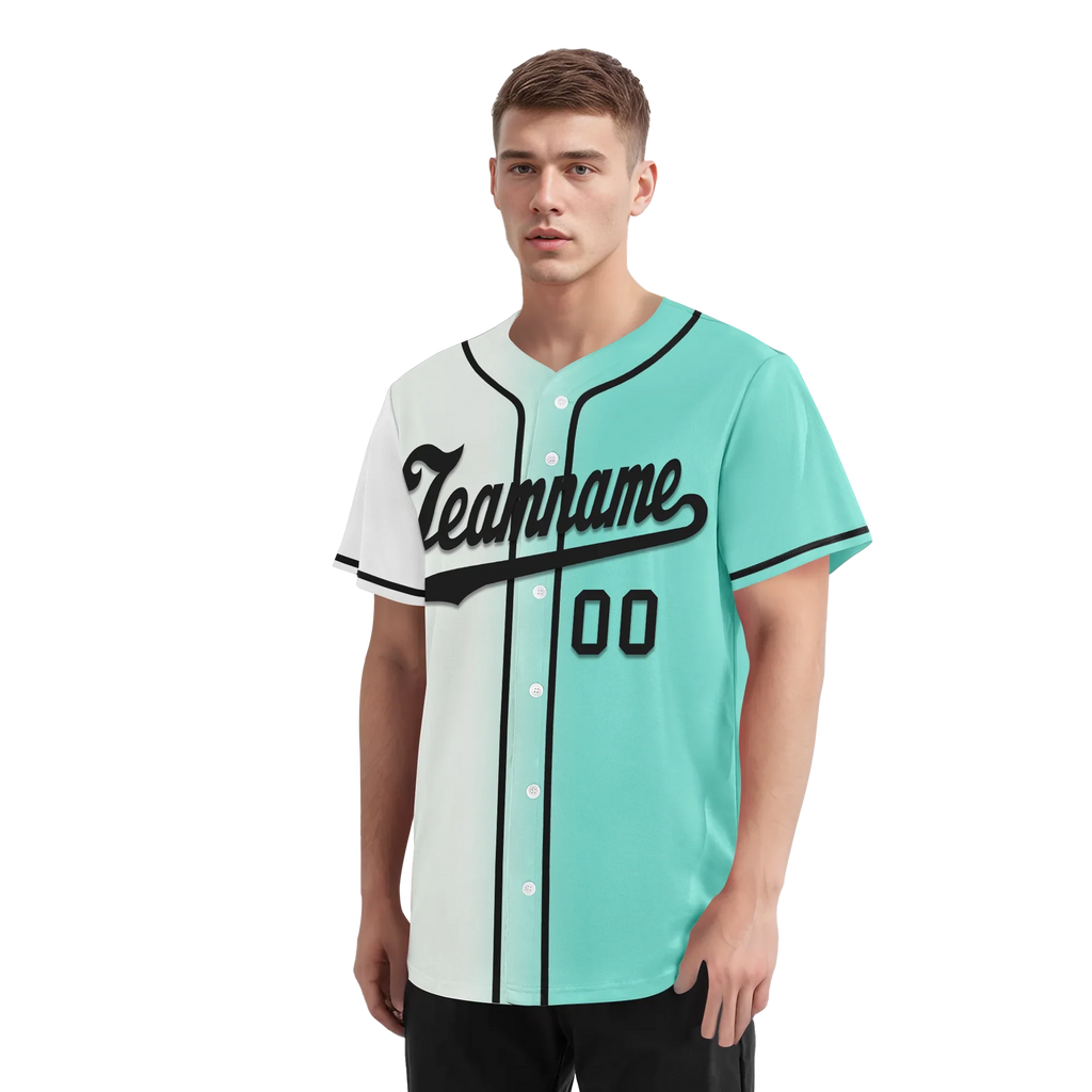 Custom White Green Gradient Fashion Personalized Authentic Baseball Jersey BSBJ01-D0a7aa7 - Coolcustomize