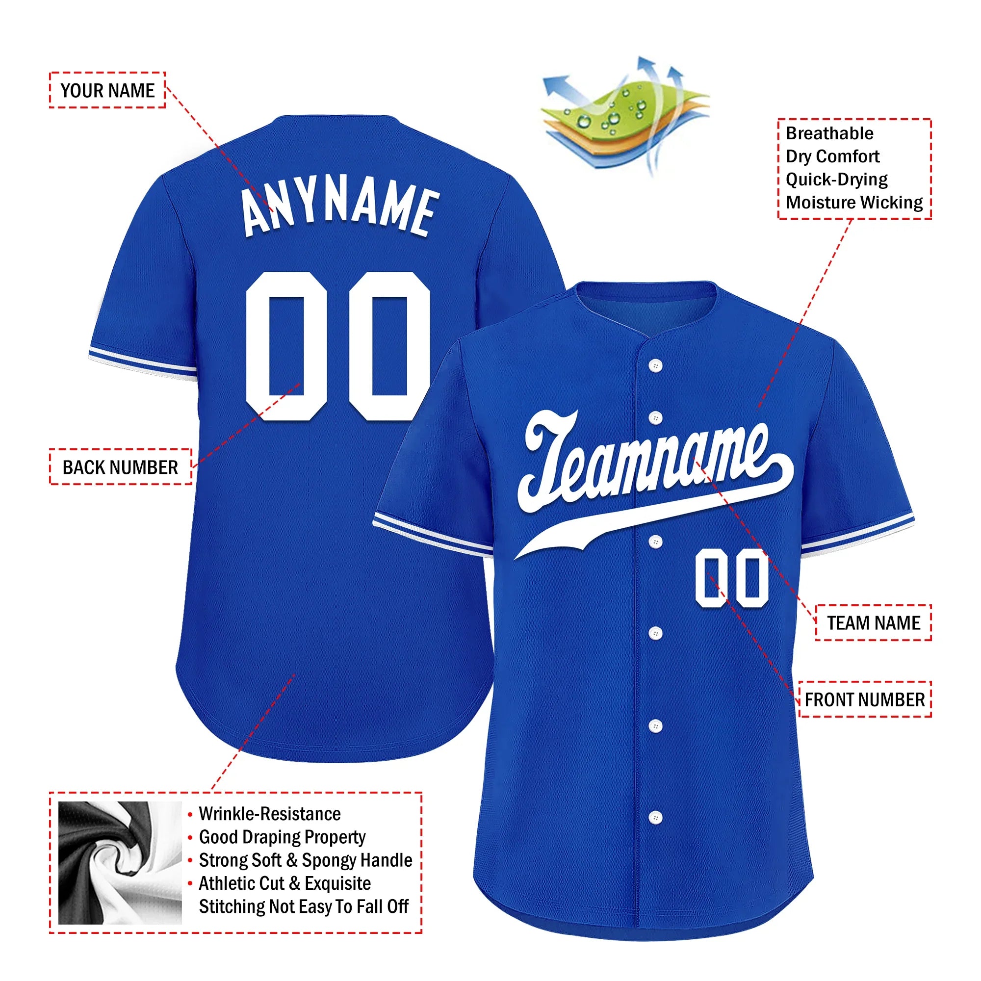 Custom Blue Classic Style White Personalized Authentic Baseball Jersey BSBJ01-bd0fa0e - Coolcustomize