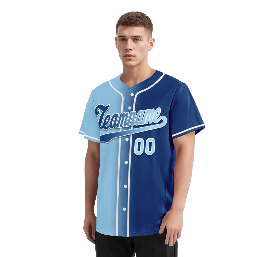 Custom Blue Gradient Fashion Personalized Authentic Baseball Jersey BSBJ01-D0a7078 - Coolcustomize