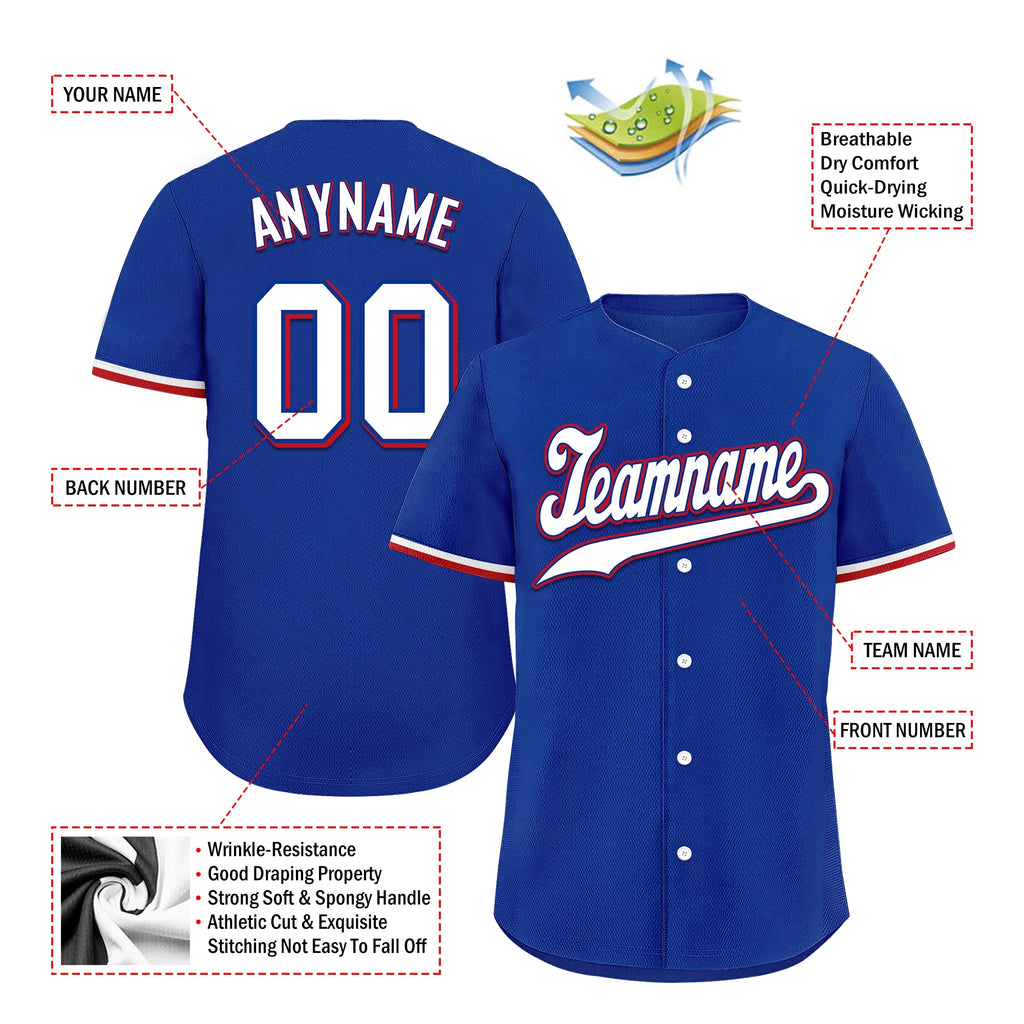 Custom Blue Classic Style White Personalized Authentic Baseball Jersey BSBJ01-bd0fabc - Coolcustomize