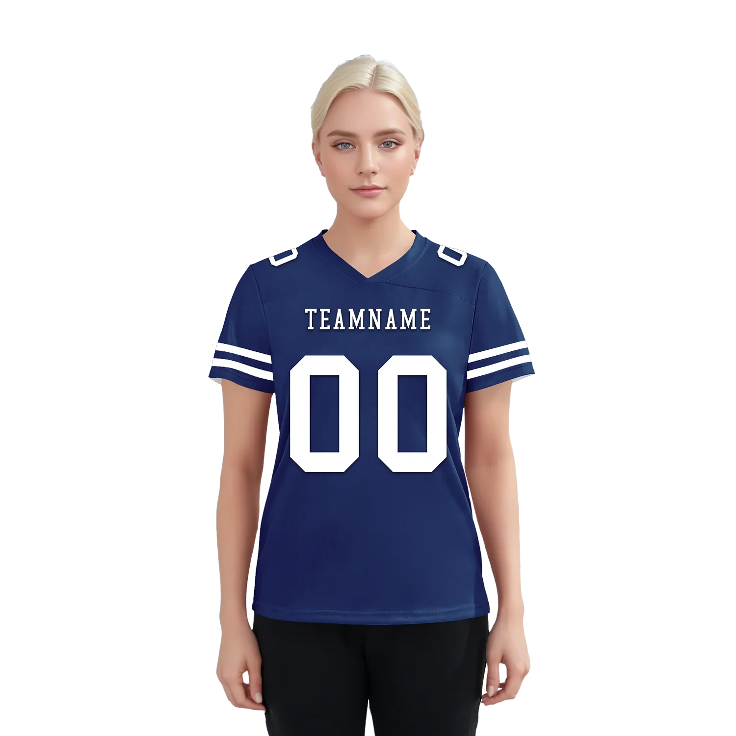 Custom Blue Classic Style Personalized Authentic Football Jersey FBJ02-bd0a70bf - Coolcustomize