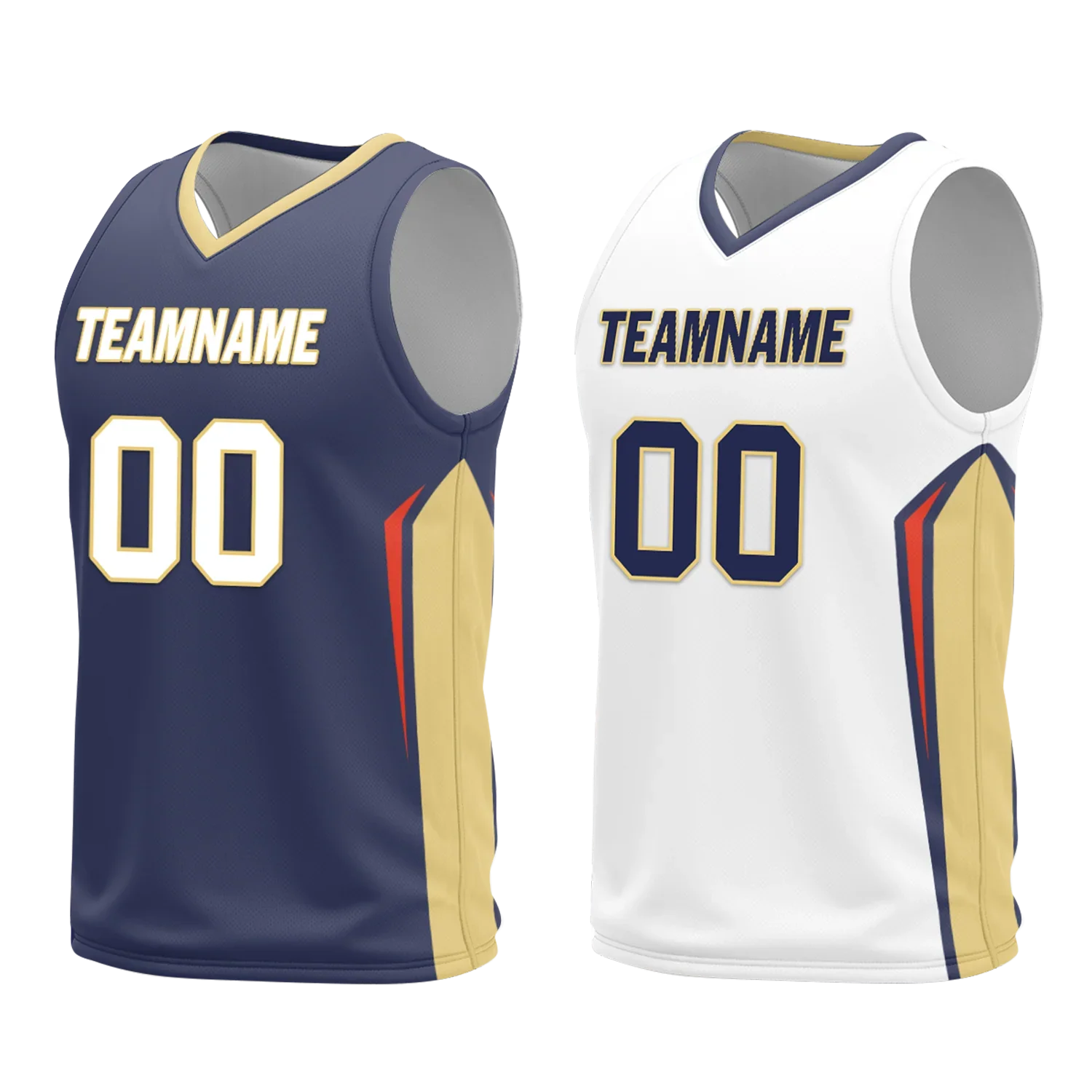 Custom Blue White Classic Style Reversible Basketball Uniform Personalized Ordinary BBJR-D017050 - Coolcustomize