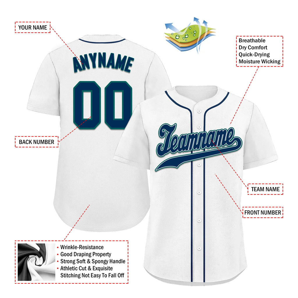 Custom White Classic Style Black Personalized Authentic Baseball Jersey BSBJ01-bd0fabf - Coolcustomize