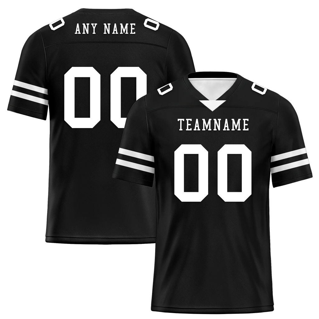 Custom Black Classic Style Personalized Authentic Football Jersey FBJ02-bd0a70bc - Coolcustomize