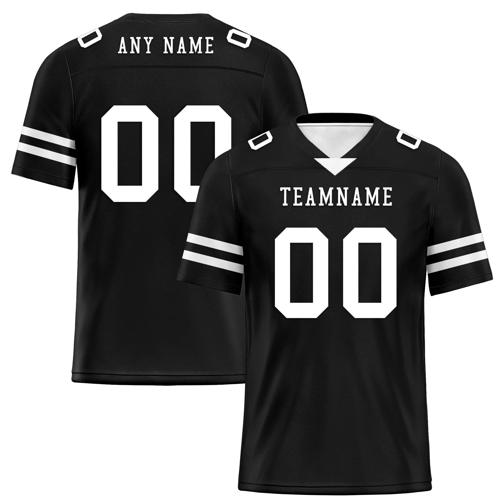 Custom Black Classic Style Personalized Authentic Football Jersey FBJ02-bd0a70bc - Coolcustomize