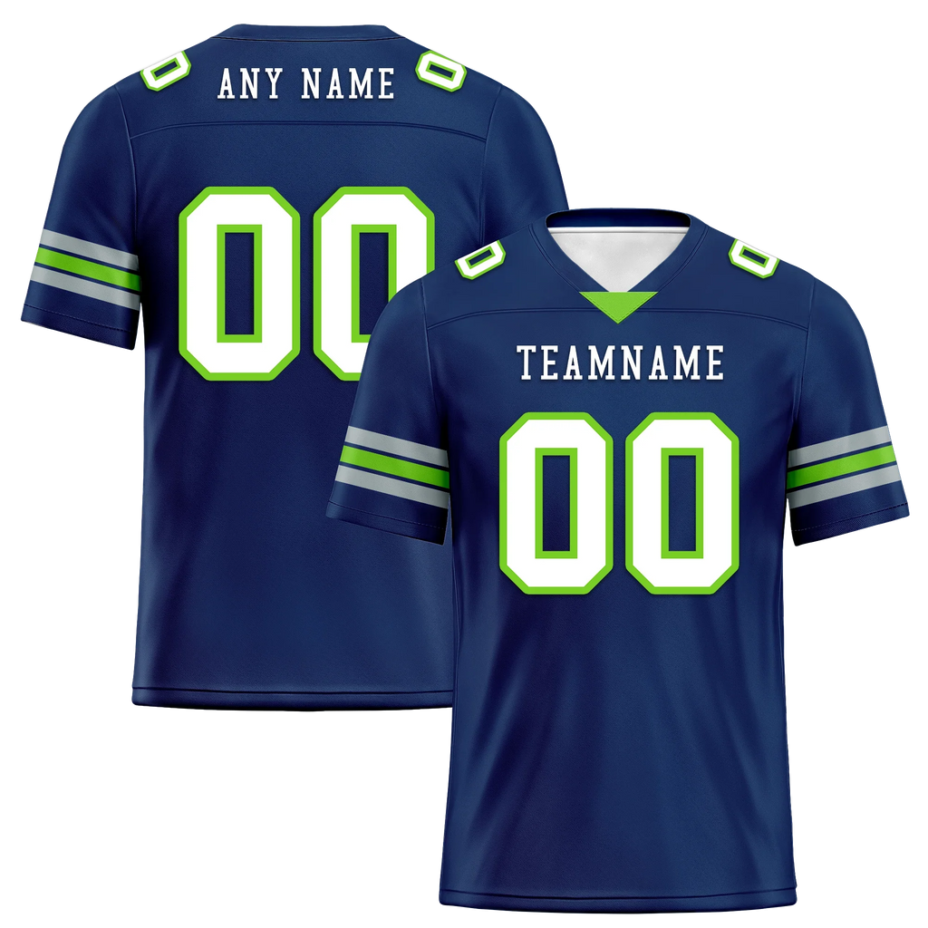 Custom Blue Classic Style Personalized Authentic Football Jersey FBJ02-bd0a70ad - Coolcustomize