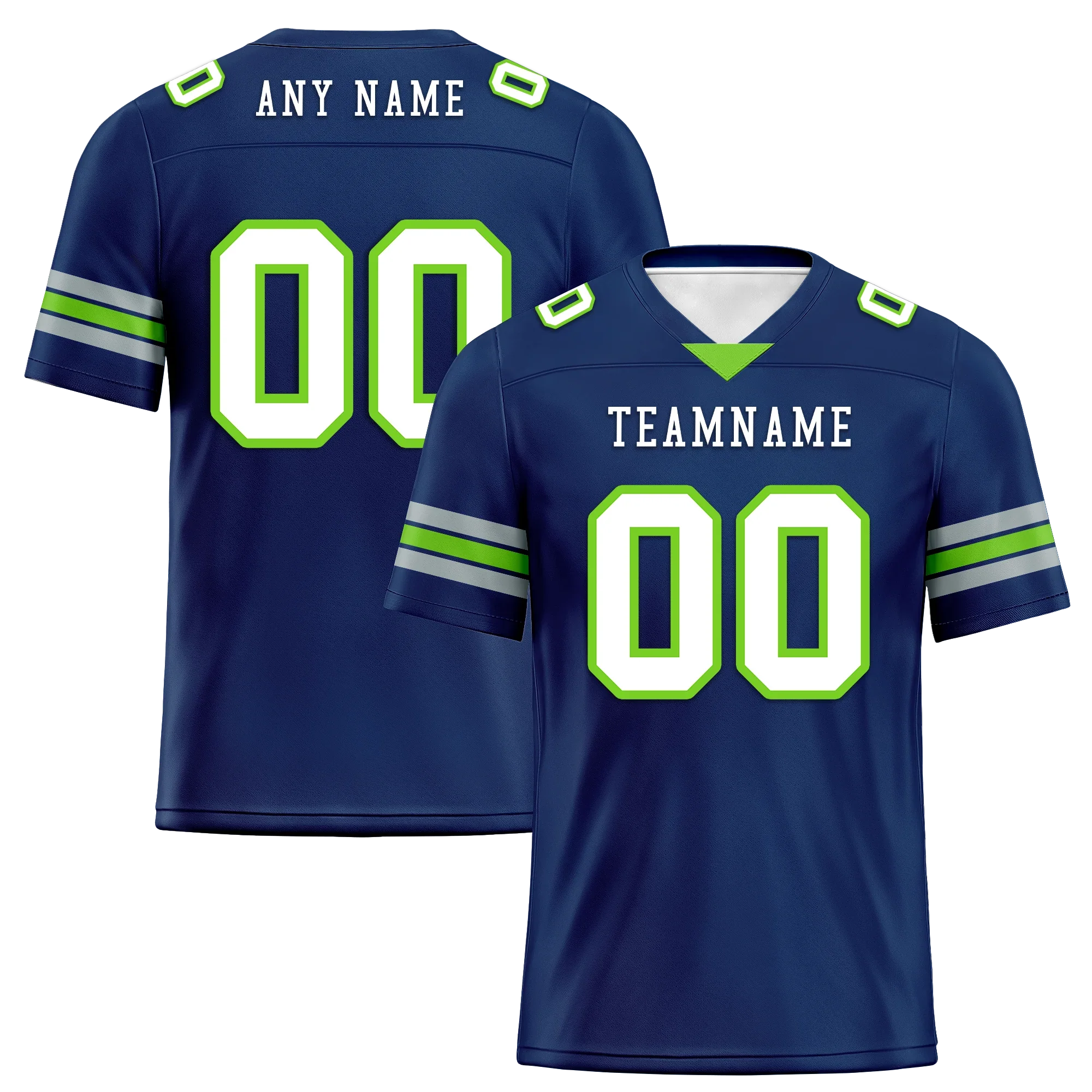 Custom Blue Classic Style Personalized Authentic Football Jersey FBJ02-bd0a70ad - Coolcustomize