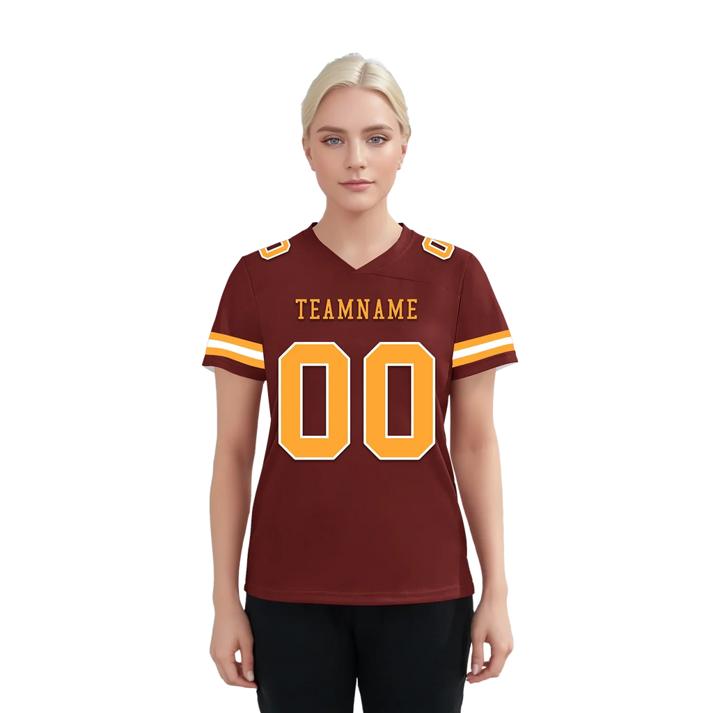 Custom Brown Classic Style Personalized Authentic Football Jersey FBJ02-bd0a70af - Coolcustomize