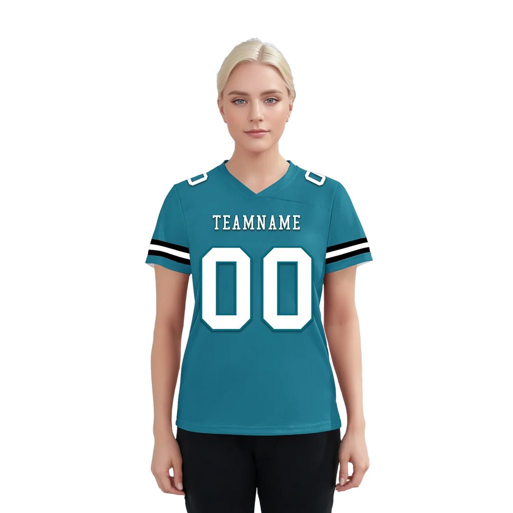 Custom Blue Classic Style Personalized Authentic Football Jersey FBJ02-bd0a70be - Coolcustomize