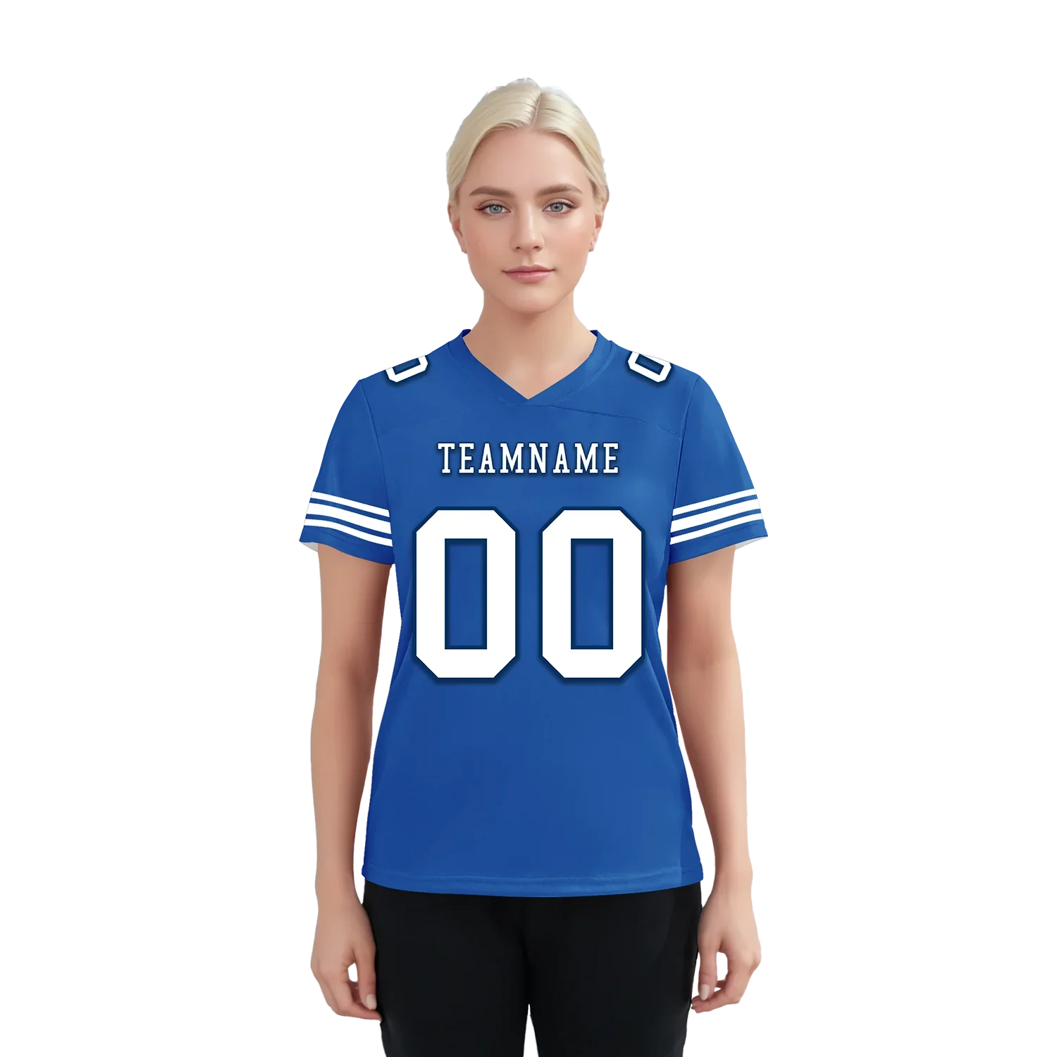 Custom Blue Classic Style Personalized Authentic Football Jersey FBJ02-bd0a700f - Coolcustomize