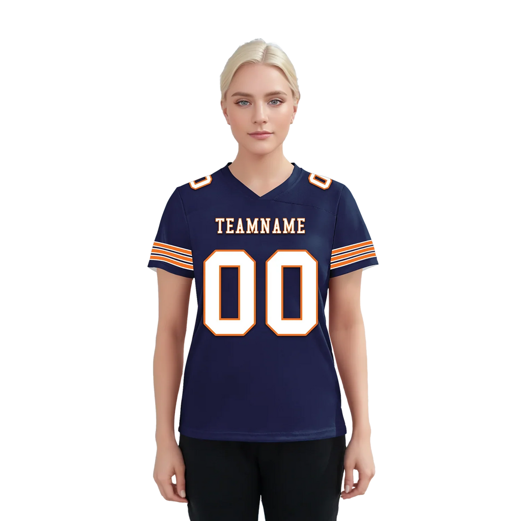 Custom Blue White Classic Style Personalized Authentic Football Jersey FBJ02-bd0a700d - Coolcustomize