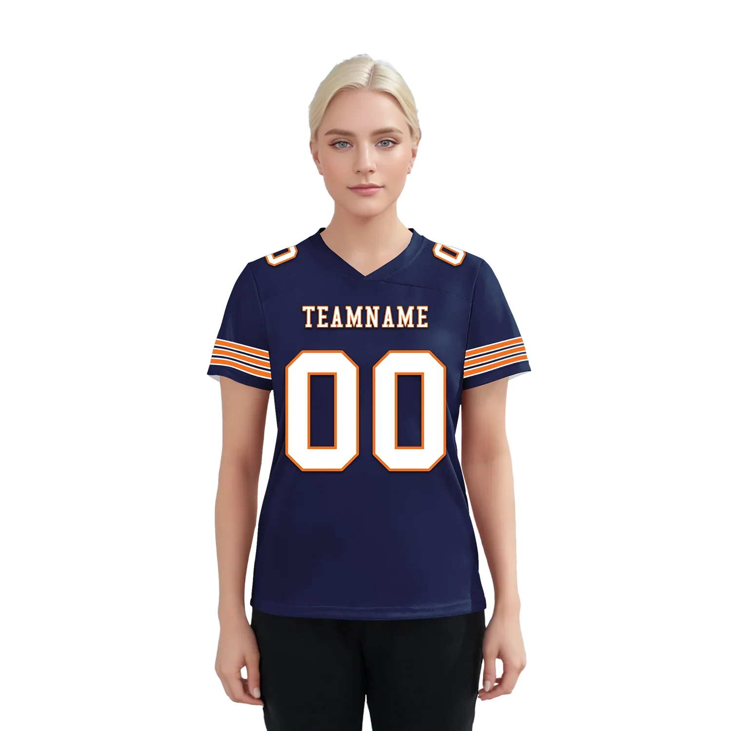 Custom Blue White Classic Style Personalized Authentic Football Jersey FBJ02-bd0a700d - Coolcustomize