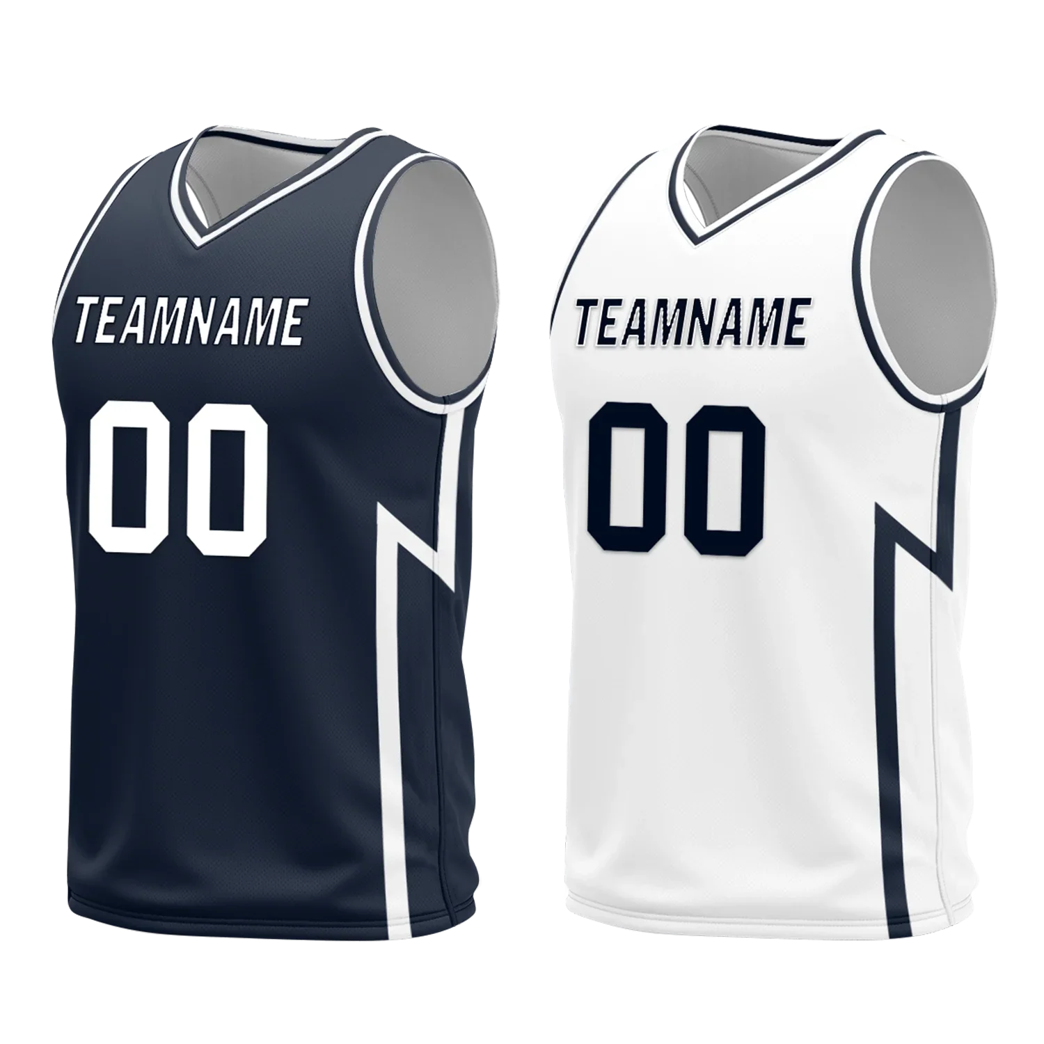 Custom Blue White Classic Style Reversible Basketball Uniform Personalized Ordinary BBJR-D017056 - Coolcustomize