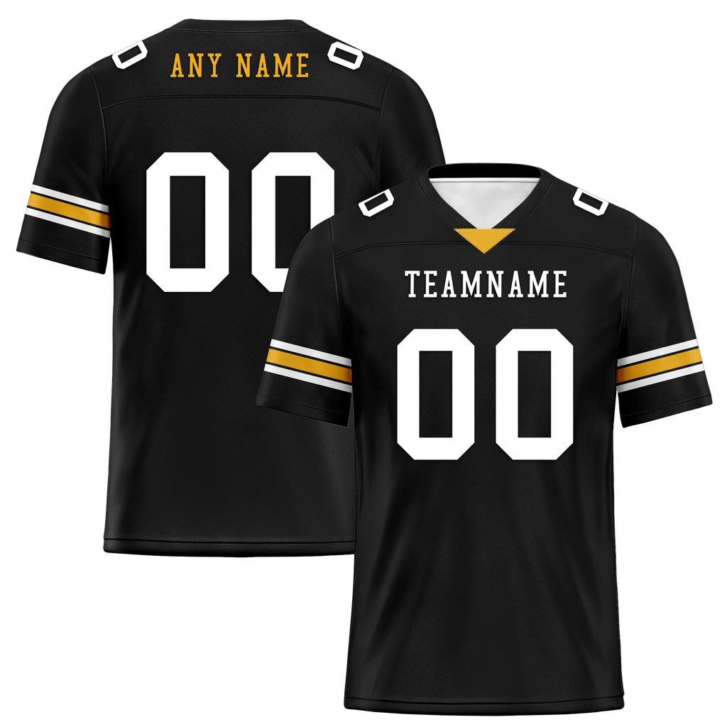Custom Black Classic Style Personalized Authentic Football Jersey FBJ02-bd0a70a8 - Coolcustomize