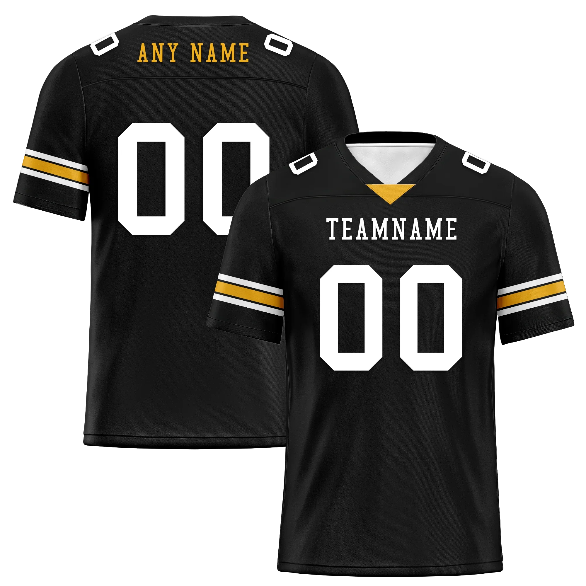 Custom Black Classic Style Personalized Authentic Football Jersey FBJ02-bd0a70a8 - Coolcustomize