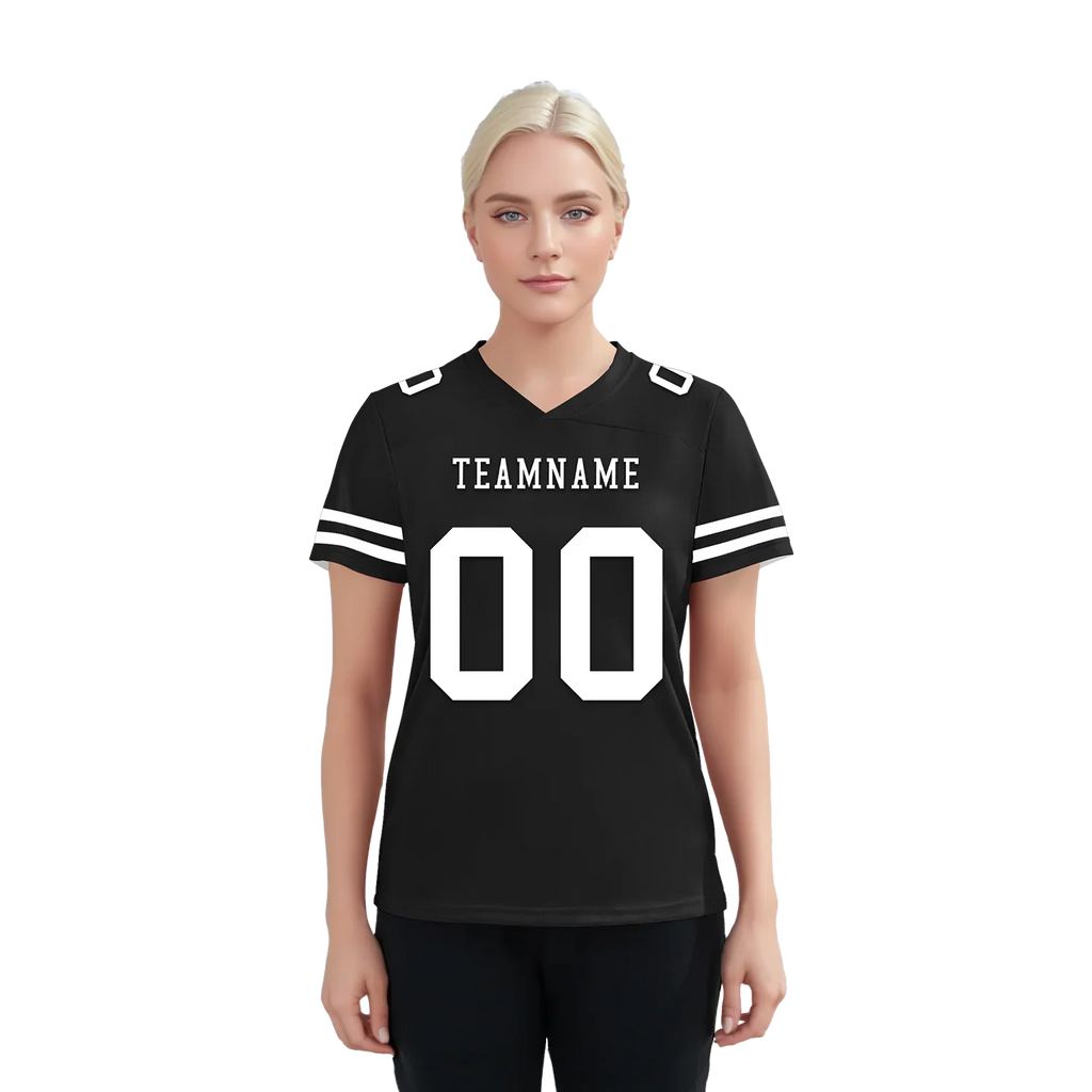 Custom Black Classic Style Personalized Authentic Football Jersey FBJ02-bd0a70bc - Coolcustomize