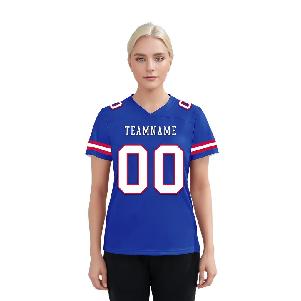 Custom Blue Classic Style Personalized Authentic Football Jersey FBJ02-bd0a70ca - Coolcustomize