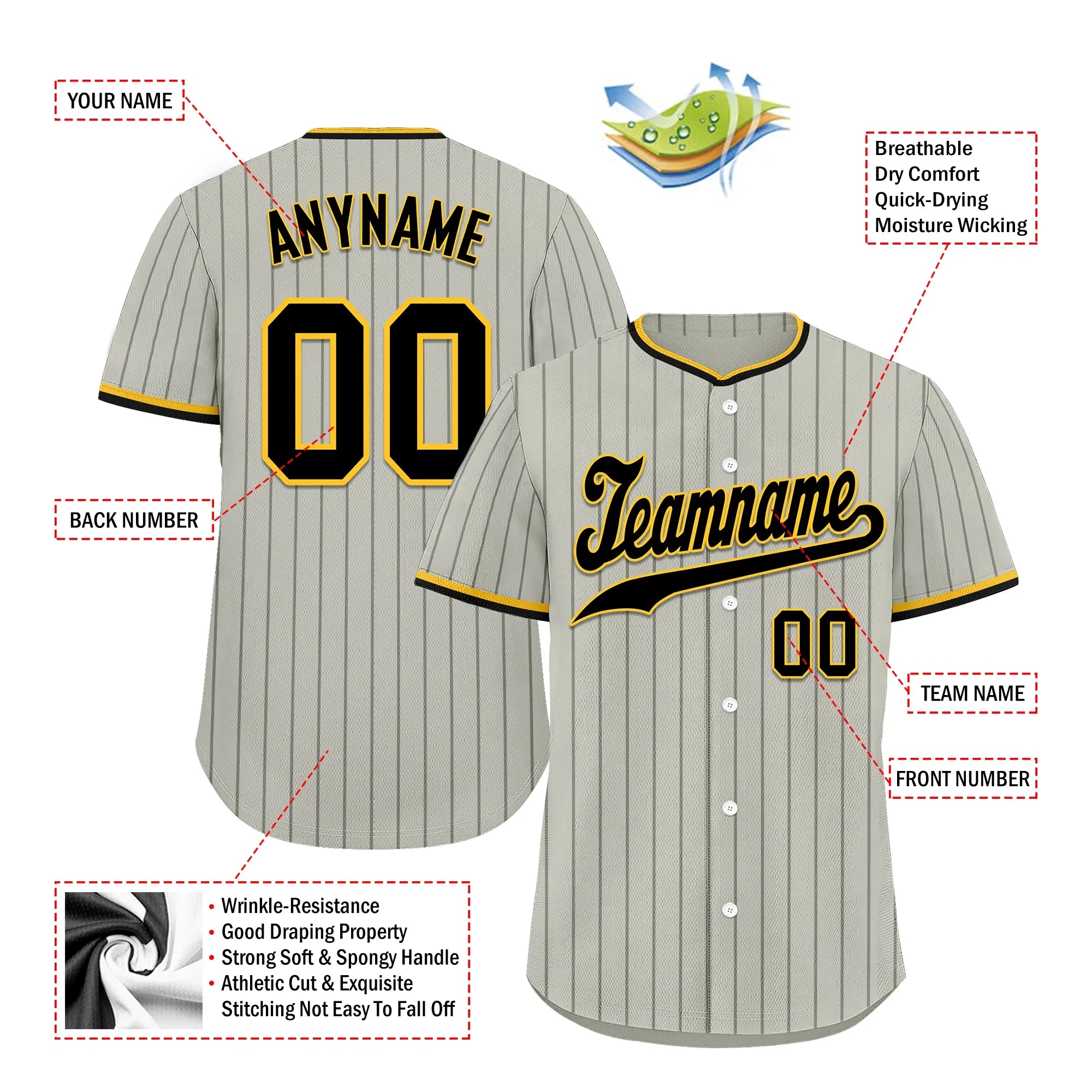 Custom Grey Classic Style Black Personalized Authentic Baseball Jersey BSBJ01-bd0faef - Coolcustomize