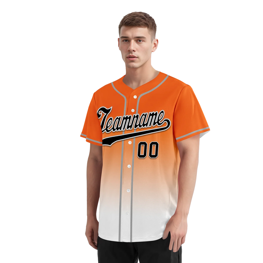 Custom Orange White Fade Fashion Personalized Authentic Baseball Jersey BSBJ01-D0a70dd - Coolcustomize