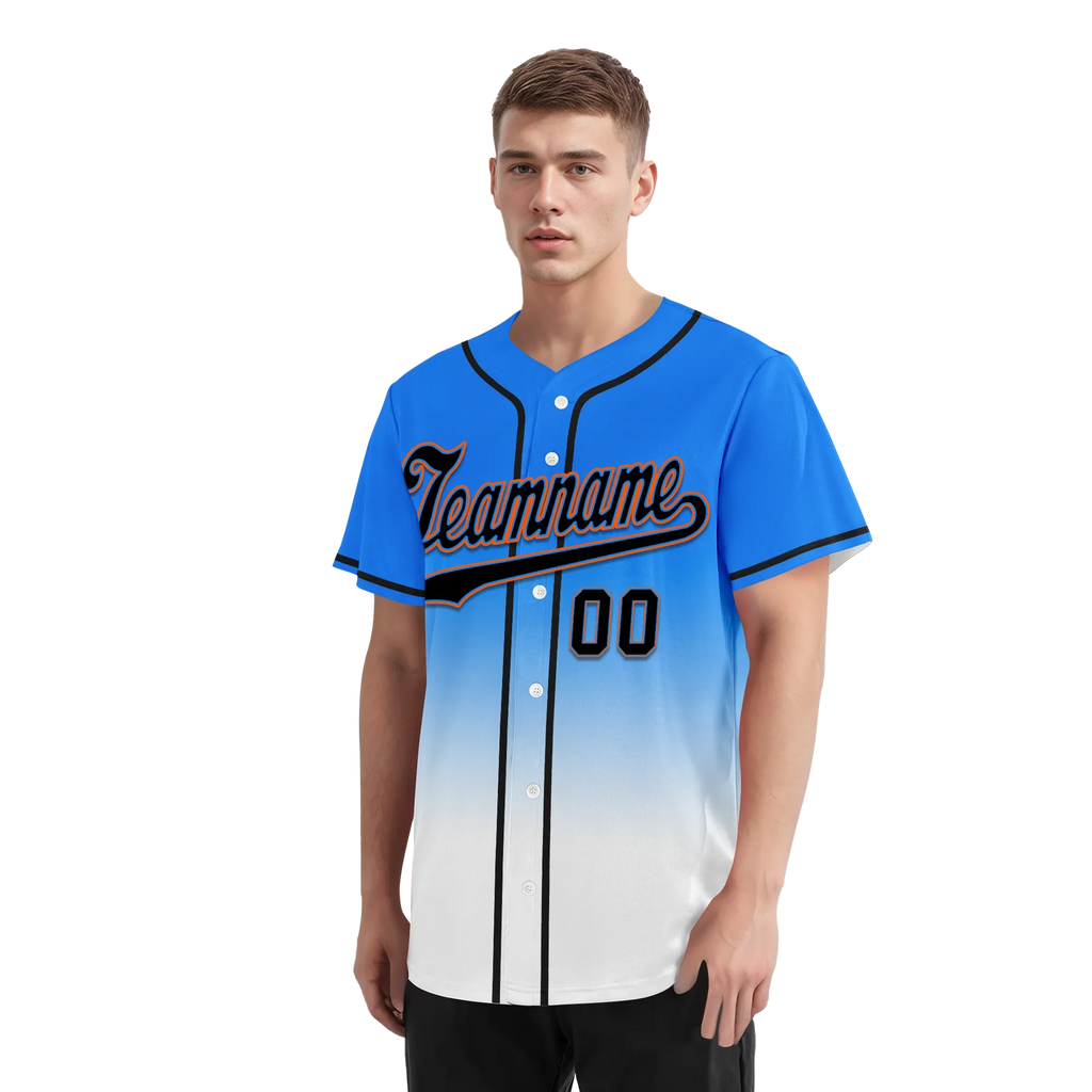 Custom Blue White Fade Fashion Personalized Authentic Baseball Jersey BSBJ01-D0a70ef - Coolcustomize