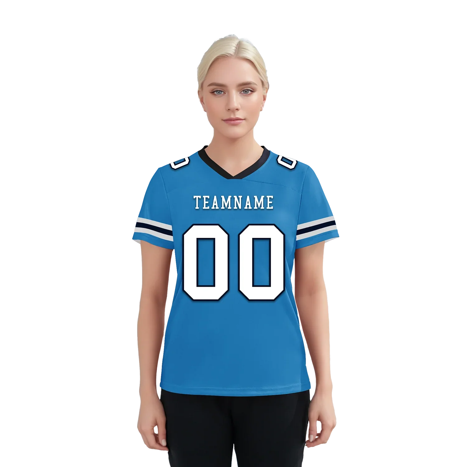 Custom Blue White Classic Style Personalized Authentic Football Jersey FBJ02-bd0a700c - Coolcustomize