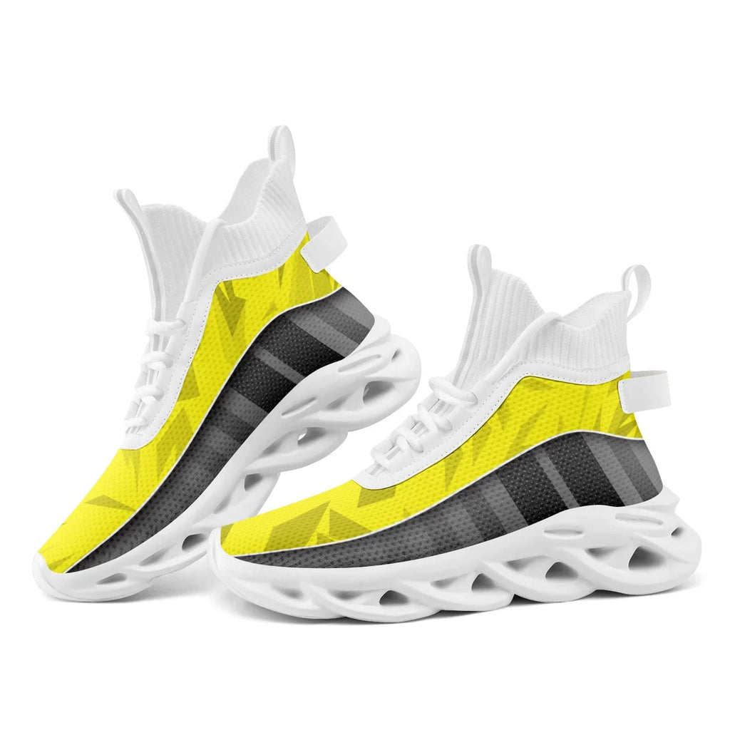 Custom Gray Yellow Maxsoul Shoes Personalized Sneaker FN029A-D020158-9 - Coolcustomize