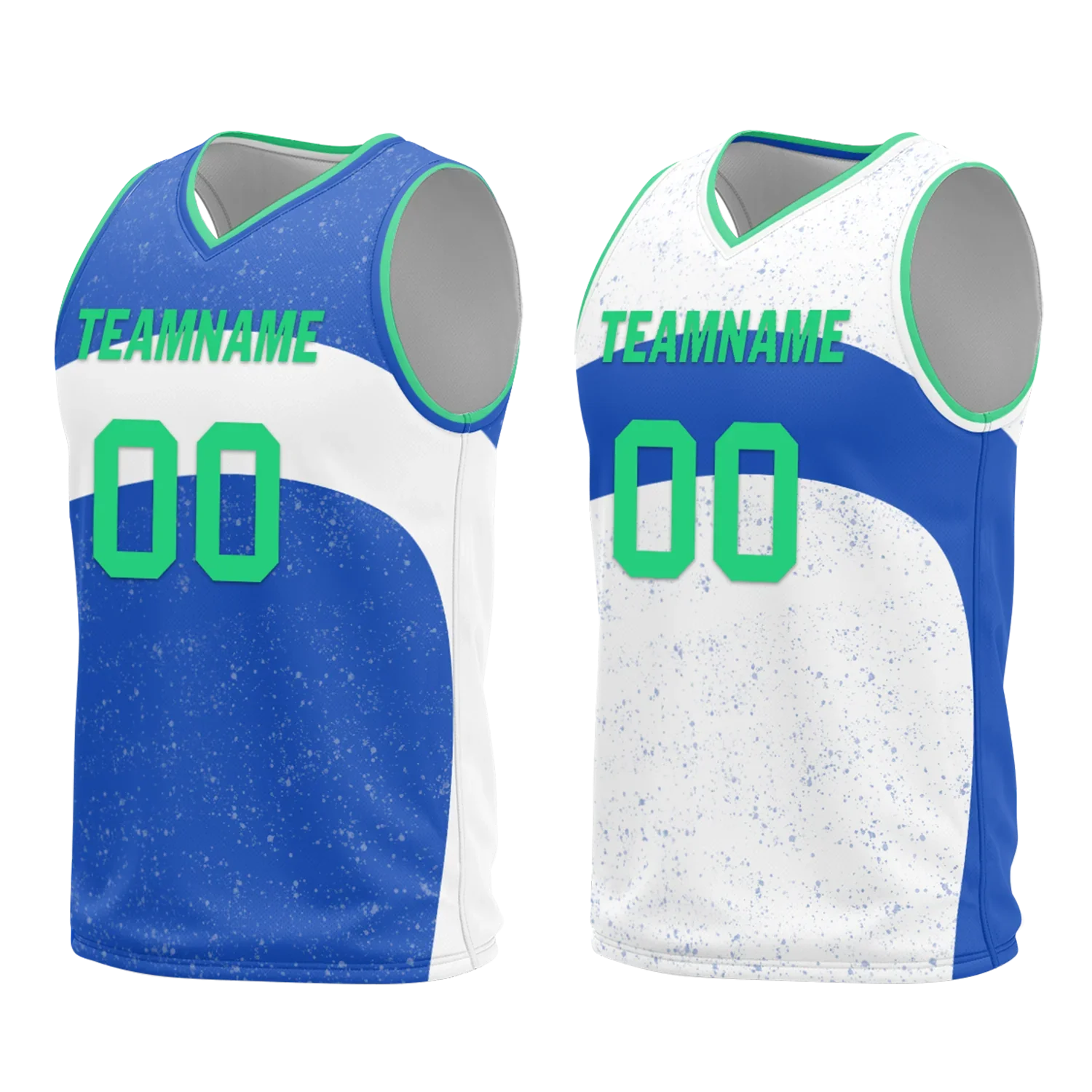 Custom Blue White Classic Style Reversible Basketball Uniform Personalized Ordinary BBJR-D017009 - Coolcustomize