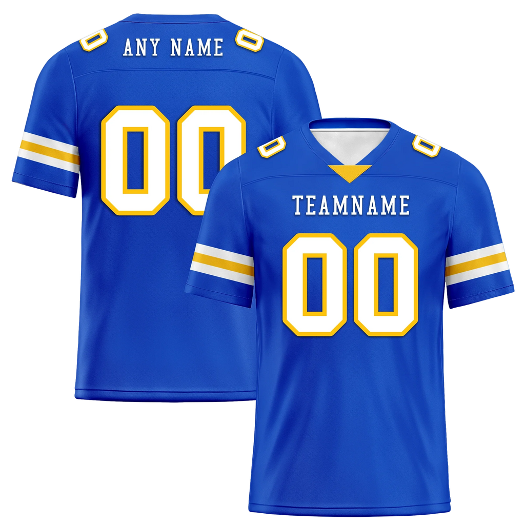 Custom Blue Classic Style Personalized Authentic Football Jersey FBJ02-bd0a70bb - Coolcustomize