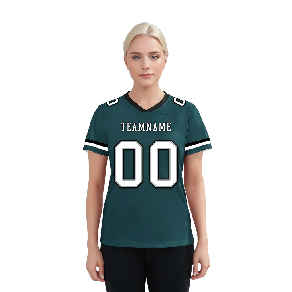 Custom Cyan Classic Style Personalized Authentic Football Jersey FBJ02-bd0a70ab - Coolcustomize